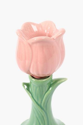 Flower Dinner Candle Holder, 6.5x20cm