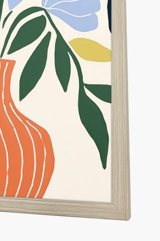 Framed Flower Vase Canvas, 30x40cm