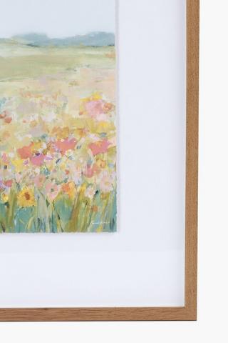 Framed Flower Field Canvas, 40x60cm