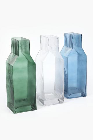Glass Milk Box Vase, 10x30.5cm