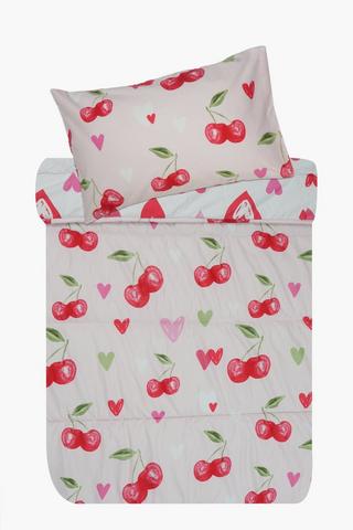 Soft Touch Candy Cherry  Reversible Comforter Set