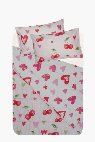 Soft Touch Candy Cherry  Reversible Comforter Set