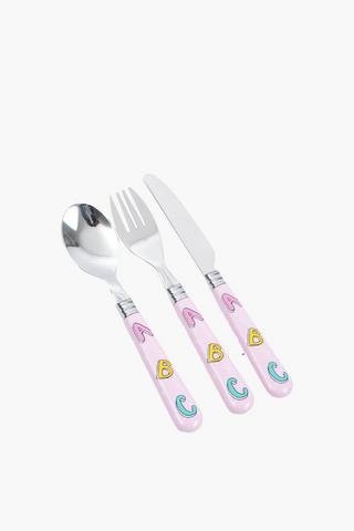 3 Piece Abc Cutlery Set