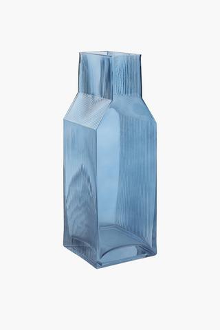 Glass Milk Box Vase, 10x30.5cm