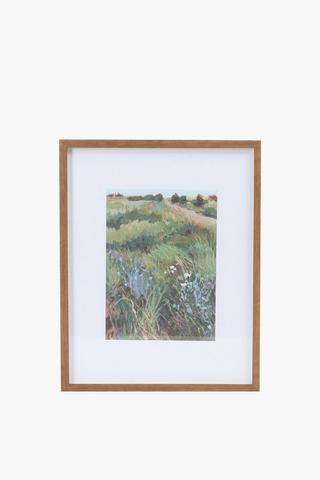 Framed Roadside Field Canvas, 40x60cm