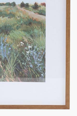 Framed Roadside Field Canvas, 40x60cm