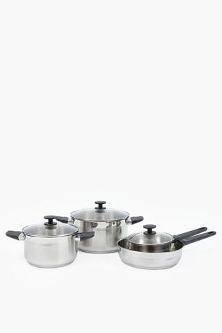 7 Piece Stainless Steel Pot Set