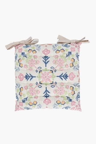 Printed Haltia Cotton Chairpad, 40x40cm