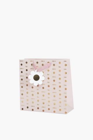Embossed Flower Gift Bag Small