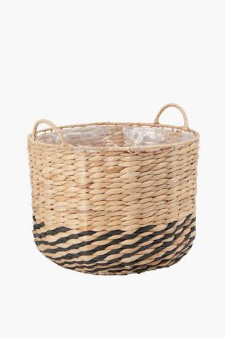 Stripe Woven Planter, 32x27cm