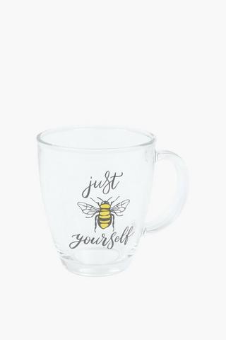 Just Bee Yourself Glass Mug, 320ml