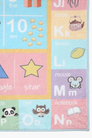 Alphabet Flannel Rug, 70x110cm