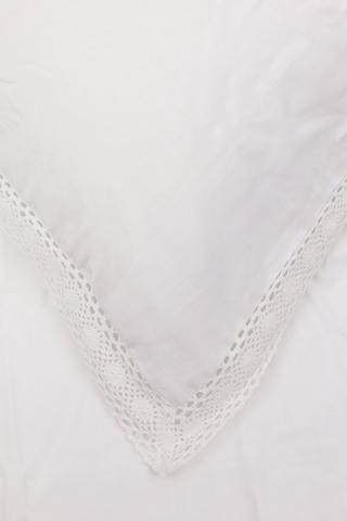 2 Pack Premium Cotton Standard Lace Pillowcase