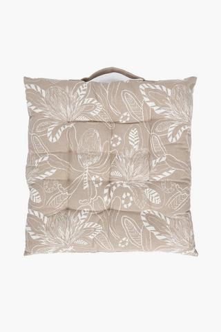Tambora Protea Cotton Chairpad, 40x40cm