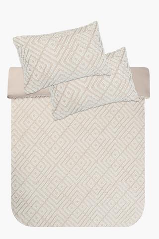 Soft Touch Clipped Blocks Duvet Cover Set