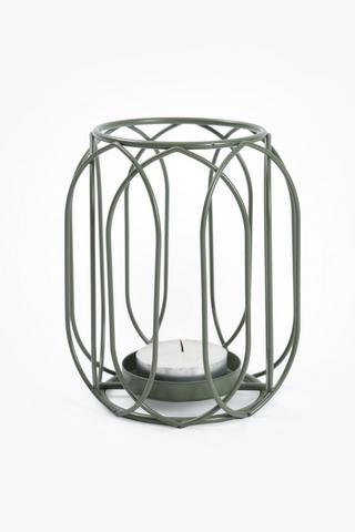 Metal Cage Tealight Holder, 9x11cm