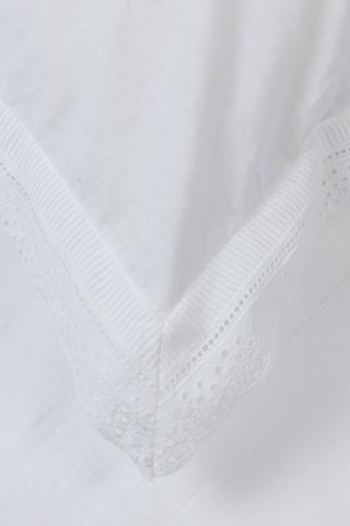 2 Pack Premium Cotton Scallop Anglaise King Pillowcase