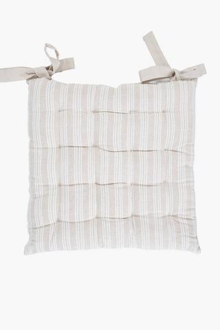 2 Pack Mayon Stripe Cotton Chairpad, 40x40cm