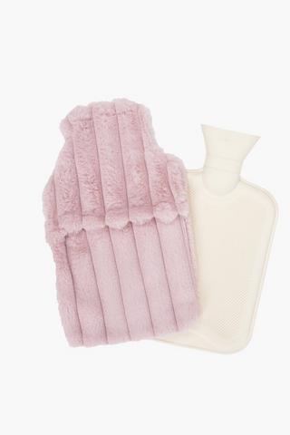 3 Piece Faux Fur Hot Water Bottle Gift Set
