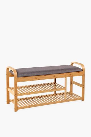 Bamboo Bench Shoe Rack