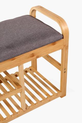 Bamboo Bench Shoe Rack