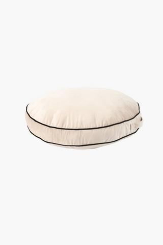 Velvet Round Floor Cushion, 60cm