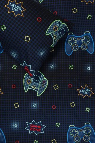 Winter Soft Touch Brushed Bright Gamer Fitted Sheet