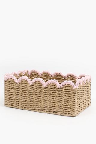 Weave Scalloped Basket, Large