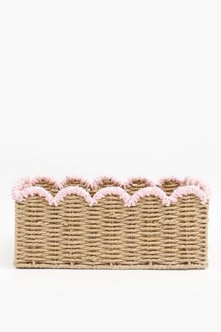 Weave Scalloped Basket, Large