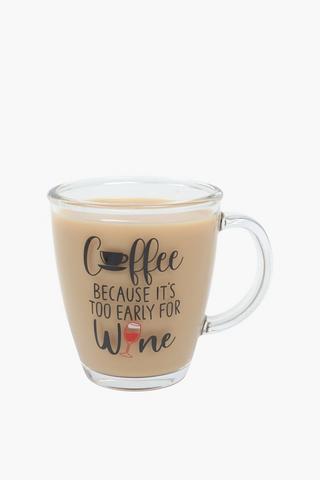 Script Clear Glass Mug, 320ml