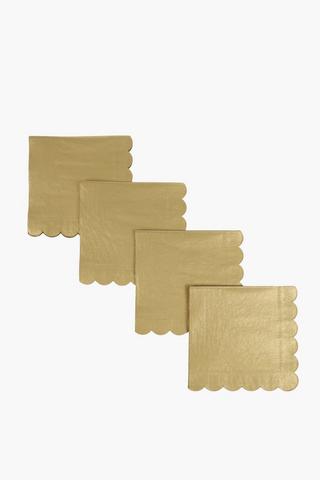 Scallop Metallic Serviettes