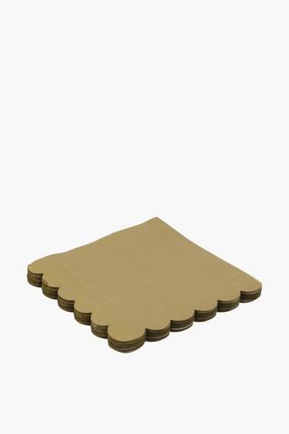 Scallop Metallic Serviettes