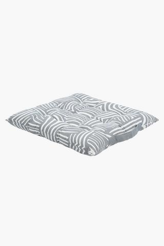 Printed Uzumbe Cotton Chairpad, 40x40cm