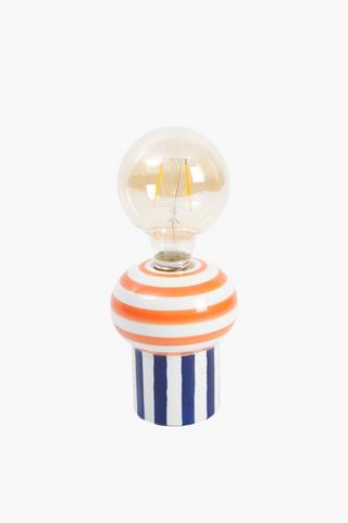 Stripe Ceramic Lamp Set, 10x20cm