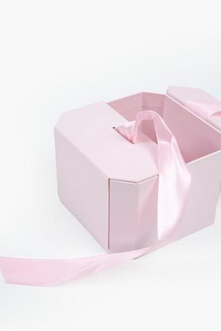Octagon Bow Gift Box Small