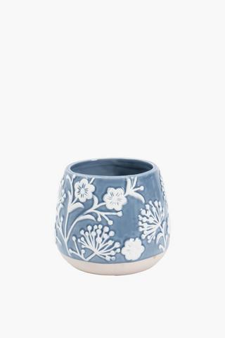 Embossed Planter, 13x12cm