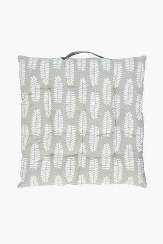 Sterling Leaf Cotton Chairpad, 40x40cm
