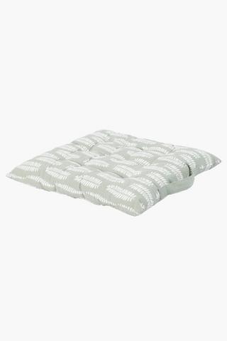 Sterling Leaf Cotton Chairpad, 40x40cm