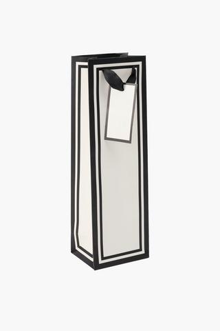 Block Line Wine Bag