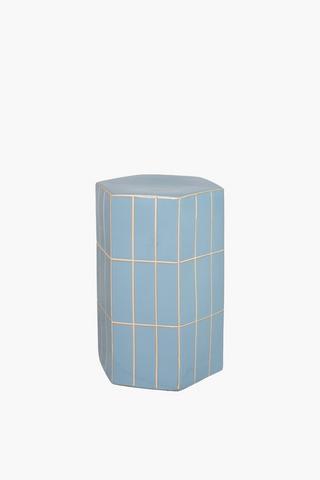 Hex Grid Ceramic Pedestal
