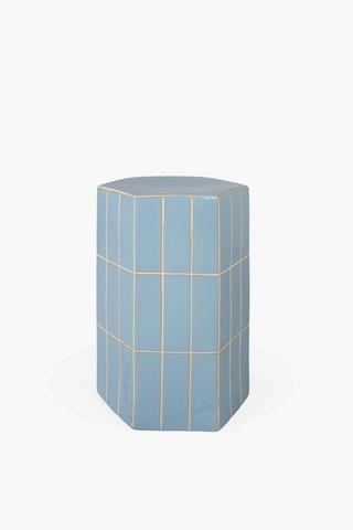 Hex Grid Ceramic Pedestal