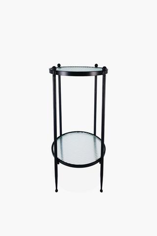 Ribbed Glass Side Table