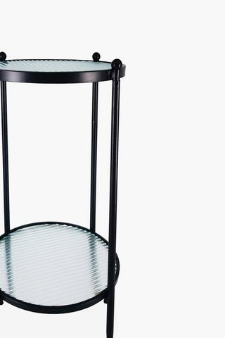 Ribbed Glass Side Table