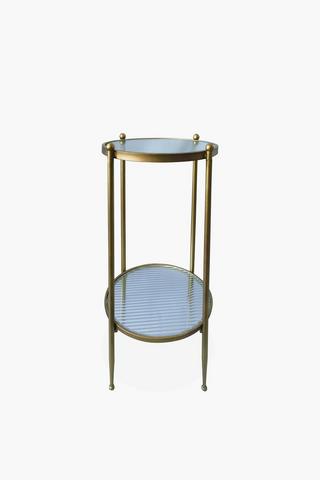 Ribbed Glass Side Table