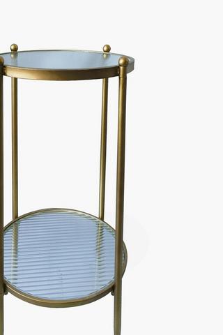 Ribbed Glass Side Table