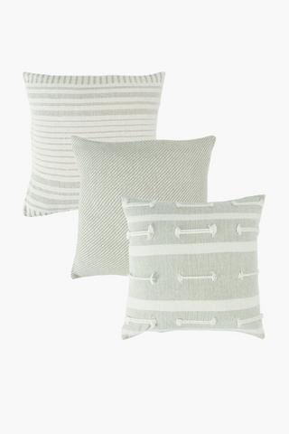 3 Pack Textured Thorpe Scatter Covers Only, 45x45cm