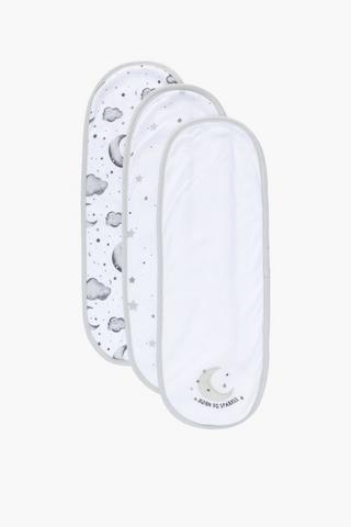 3 Pack Embroidered Burp Cloth