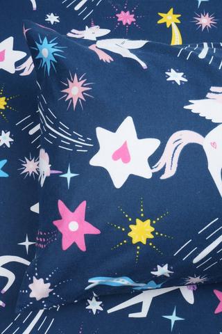 Winter Brushed Cotton Gia Unicorn Pillow Case