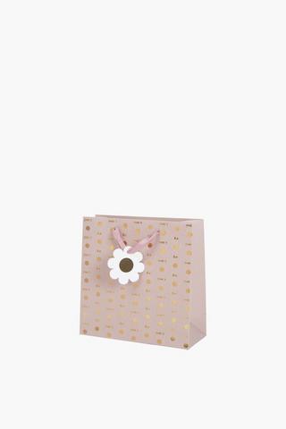 Embossed Flower Gift Bag Extra Small