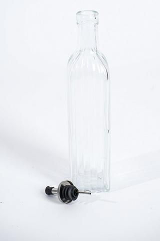Glass Ribbed Oil Pourer